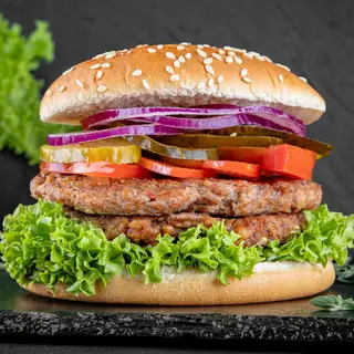 Double Hamburger cu vită
