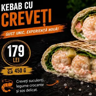 Kebab Creveți 450 gr