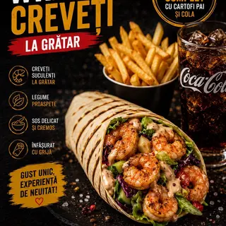 Meniu Wrap cu Creveți