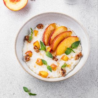 Рис с кокосовым молоком и нектаринами/Orez cu lapte de cocos și nectarine