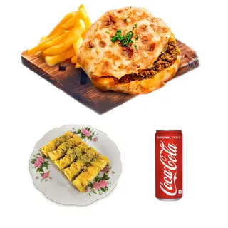 Arapski sendvič s mesom+Soft drink+Baklava
