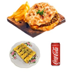 Arapski sendvič s mesom+Soft drink+Baklava