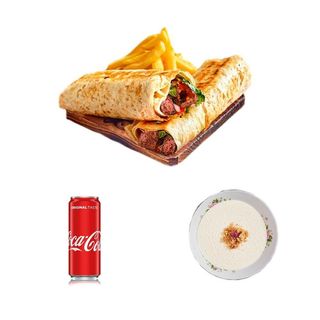 Sendvič sa džigericom u shawarma stilu +Soft drink+ Ferni