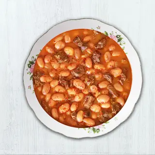  Zapečeni pasulj s mesom 500gr