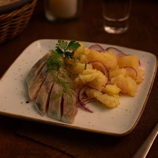 Marinated herring with potato salad 240g