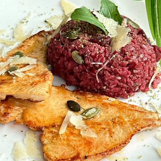 Risotto sa cveklom i piletinom