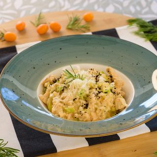 Risotto chicken and zucchini