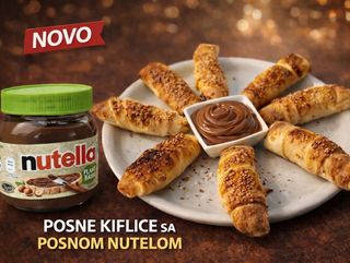 Kiflice sa posnom nutelom