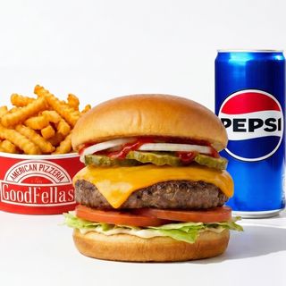 Cheeseburger + Pomfrit + Pepsi