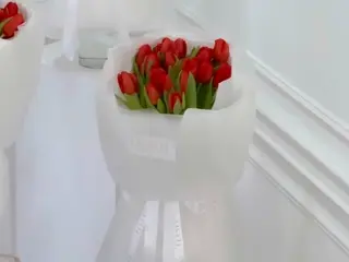 Bouquet with red tulips