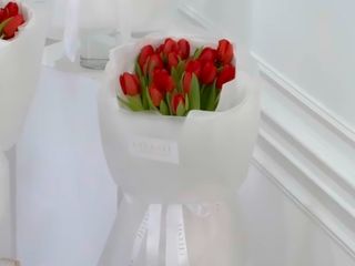 Bouquet with red tulips
