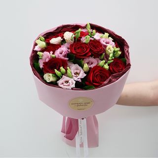 Crvena ruža i eustoma S