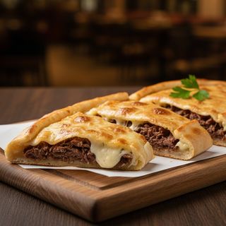 1.5 Portion Kavurmalı Kaşarlı Pide