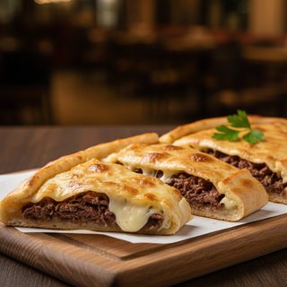 1.5 Portion Kavurmalı Kaşarlı Pide