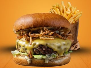 Steakhouse BURGER pepper + DOMAĆI POMFRIT