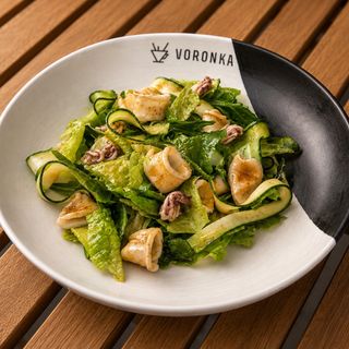 Salad with squid and zucchini
