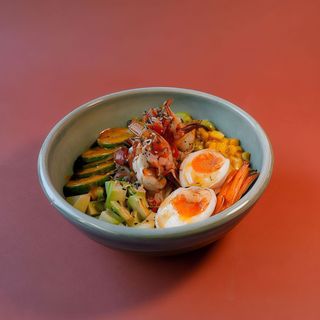 Bibimbup grilled shrimp