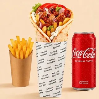 Izaberi sam Gyros + pomfrit + sok