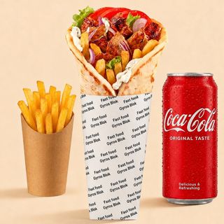 Izaberi sam Gyros + pomfrit + sok
