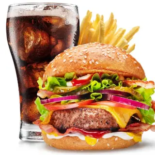 Vegetarian Burger + Fries + Cola