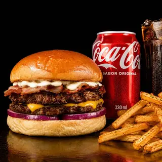 Montenegrin Burger + Seasoned Fries + Cola