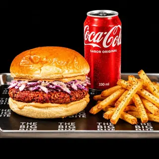 Vegetarian Burger + Seasoned Fries + Cola