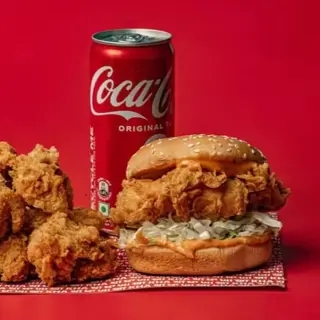Fried Chicken Burger + Fries + Cola