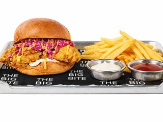 Coleslaw Fried Chicken Burger