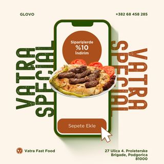 Vatra Special (Antanjijski Tanjir Ćevapa) / Vatra Special (Antalya Köftesi Tabağı)