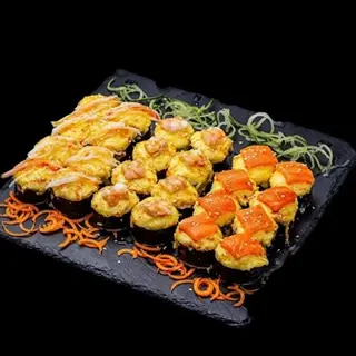 Set of baked rolls