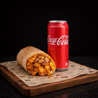 Hatay Style Chicken Döner with Sauce & Coca Cola