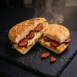 Sucuk Toast with Cheese