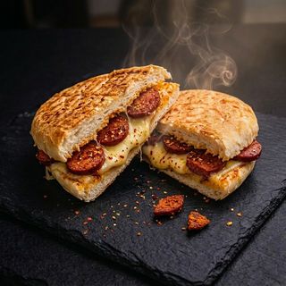 Sucuk Toast with Cheese