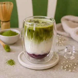 Açaí Iced Matcha latte