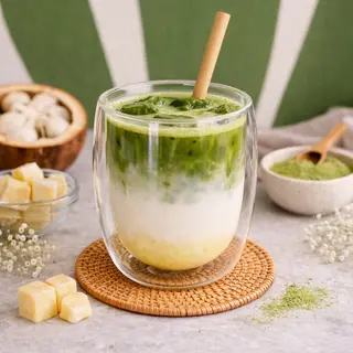 Cupuaçu Iced Matcha latte