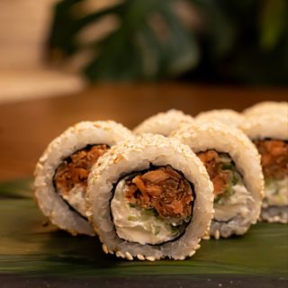 California with Teriyaki salmon