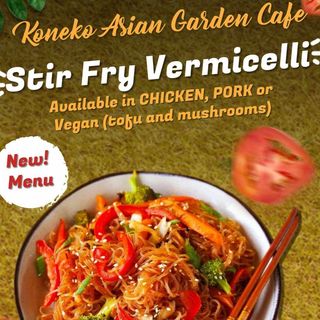 STIR FRIED VERMICELLI - TUFO AND MUSHROOM
