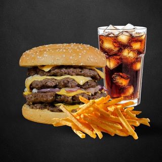 Burger meni 6 - Hrabar Čovjek Double-Double Smashburger ljuti