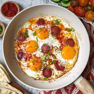 Fried Eggs with Sucuk