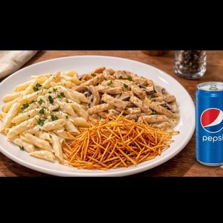 Spicy and Creamy Chicken & Creamy Pasta + 0,33 lt Pepsi