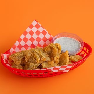 Fried pickle with ranch sos
