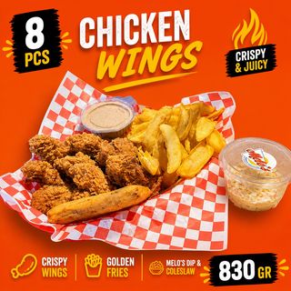 Chicken Wings 8 pieces 830 gr