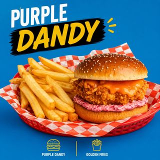 Purple Dandy with fries 400 gr