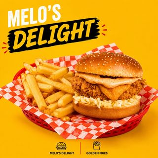 Melo's Delight with fries 400 gr
