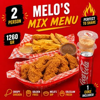 Melo's Mix Menu for 2  1260 gr + Coca Cola 0,33