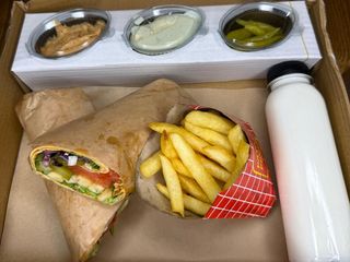 Veggie Wrap Menu (Yogurt) Ayran Chips