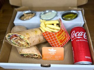 Chickhen Wrap Menu Chips Coca Cola