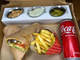 Weggie Wrap Menu Chips and Coca Cola