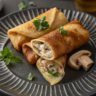 Slane palačinke sa piletinom i pečurkama