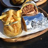 Beef wrap with cheese